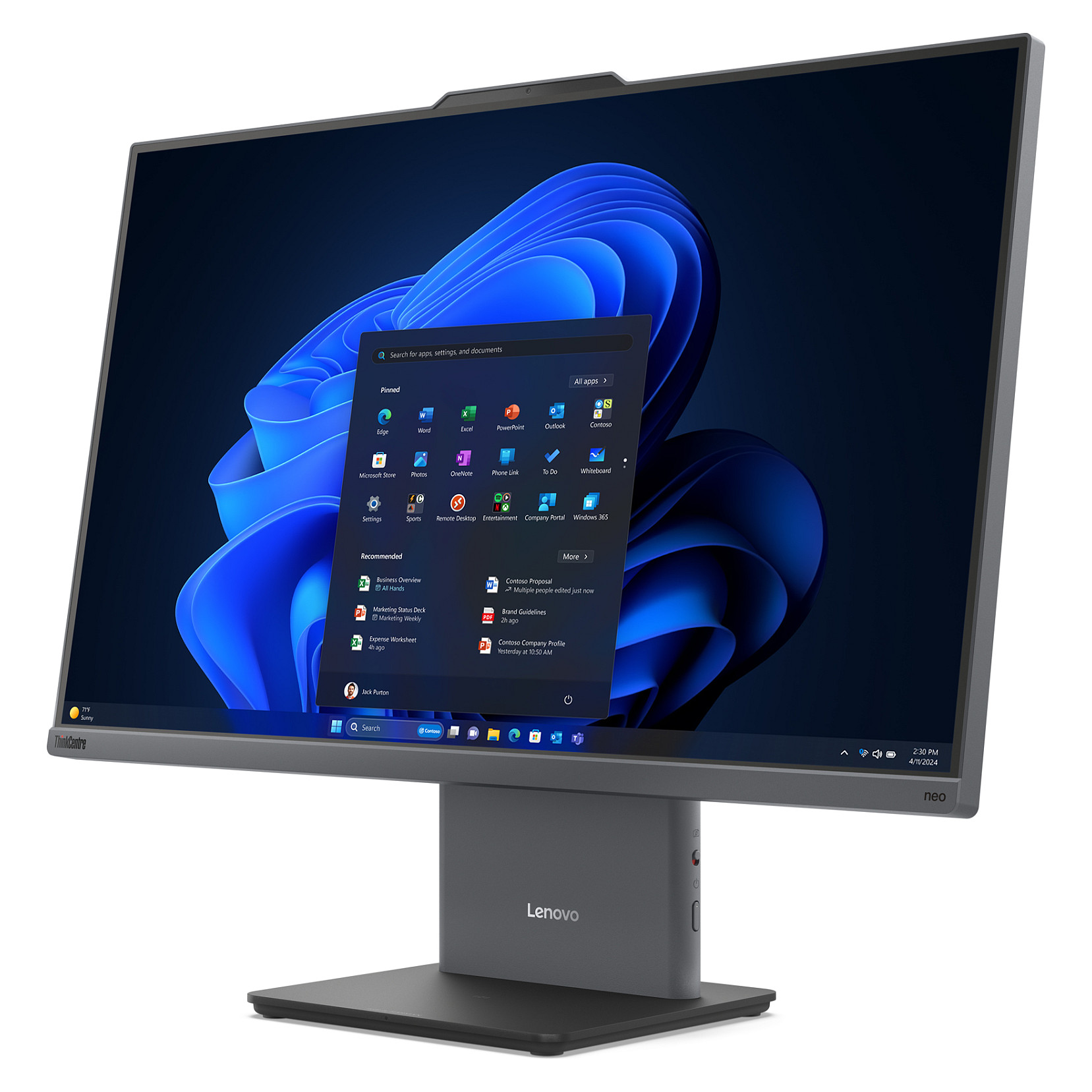 AIO Lenovo ThinkCentre Neo50a-27 G5 / i7-13620H / 16GB DDR5 / 512GB / 27" Full HD IPS / Tastierë+Maus / Intel UHD Graphics - Gri e Errët - Figura 2