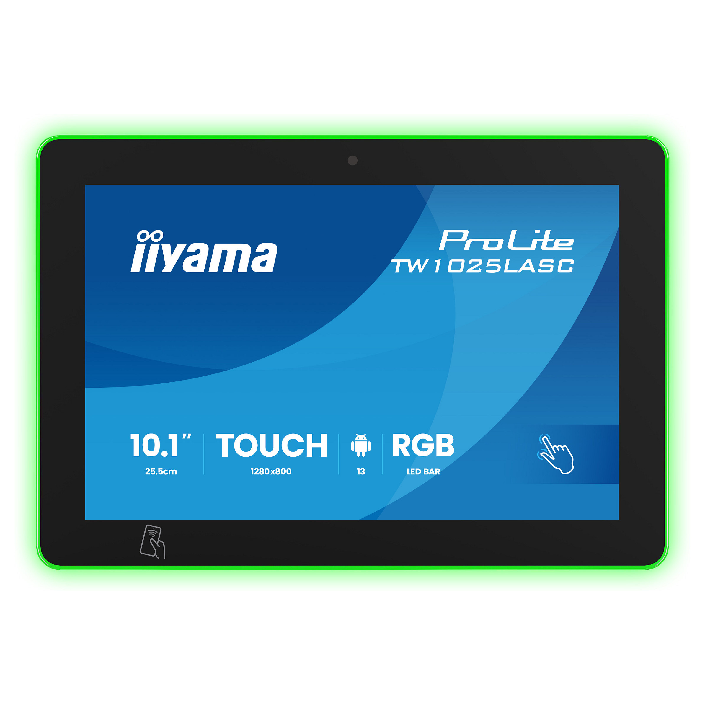 Monitor iiyama TW1025LASC-B3PNR / 10.1" / WXGA IPS LED Multi Touch / 25ms / Card Reader - Zezë - Figura 2