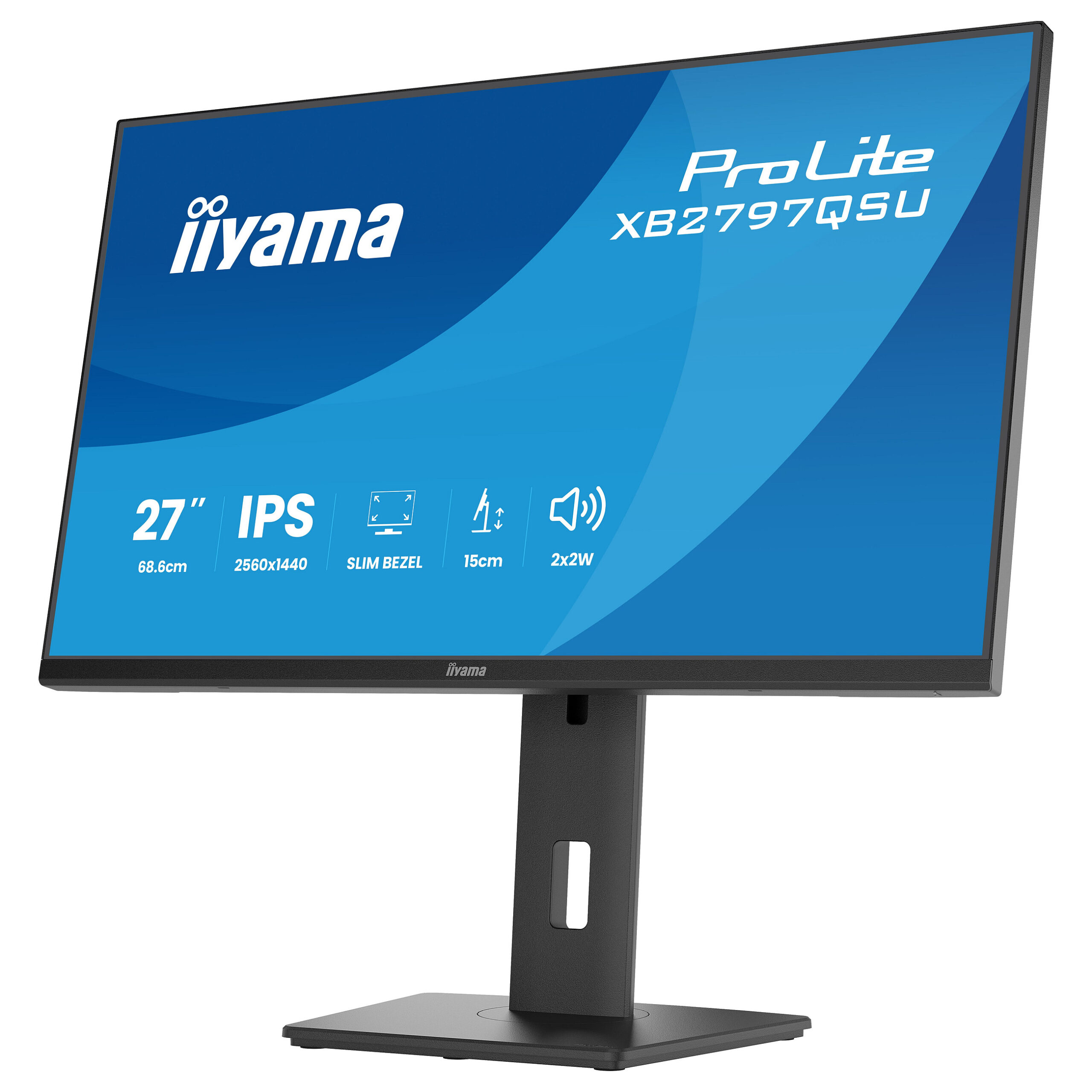 Monitor iiyama ProLite XB2797QSU-B1 / 27"/ Quad HD IPS LED / 75Hz / 1ms / HDMI+DP - Zezë - Figura 3