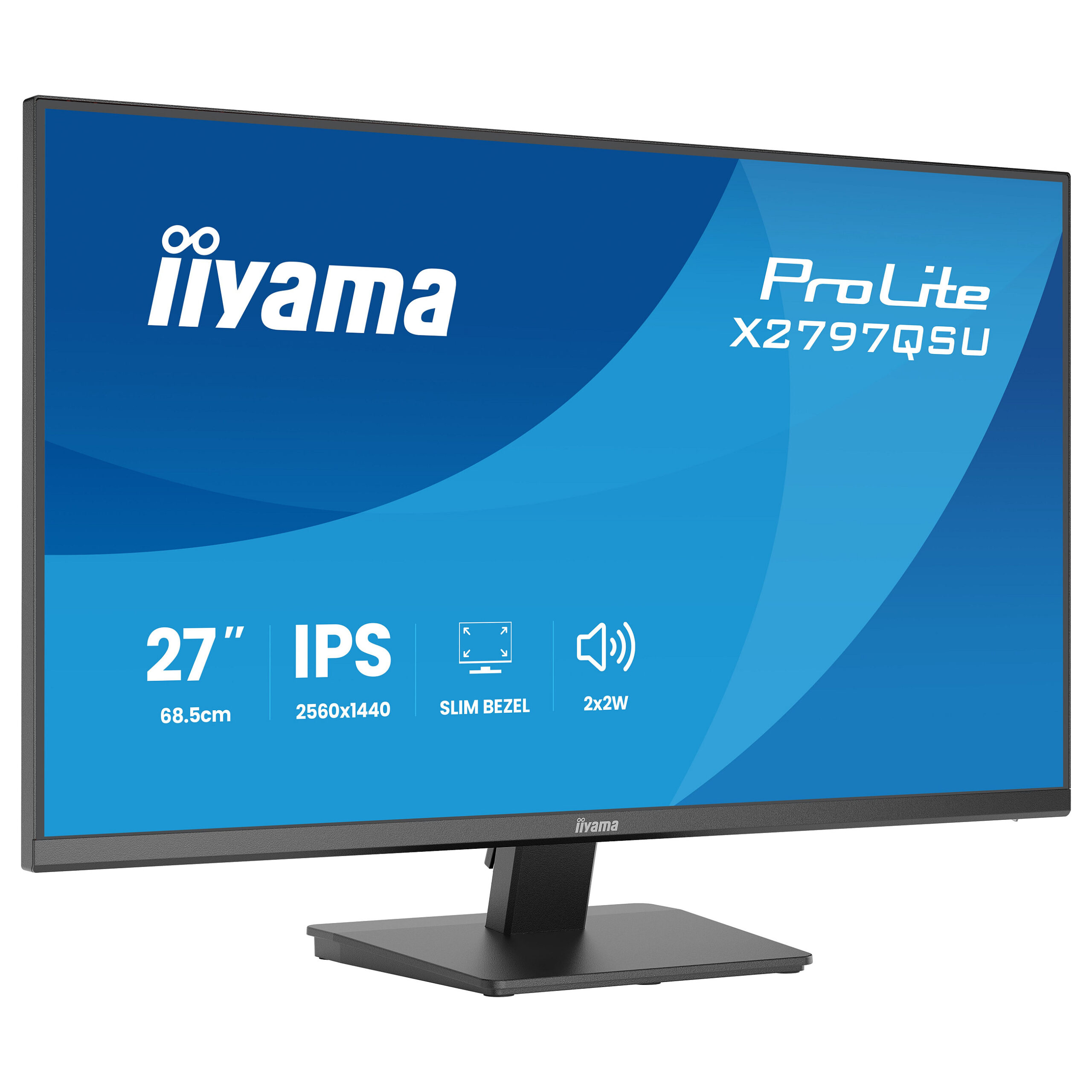 Monitor iiyama ProLite X2797QSU-B1 / 27' / Quad HD IPS LED / 75Hz / 1ms / HDMI+DP - Zezë - Figura 2