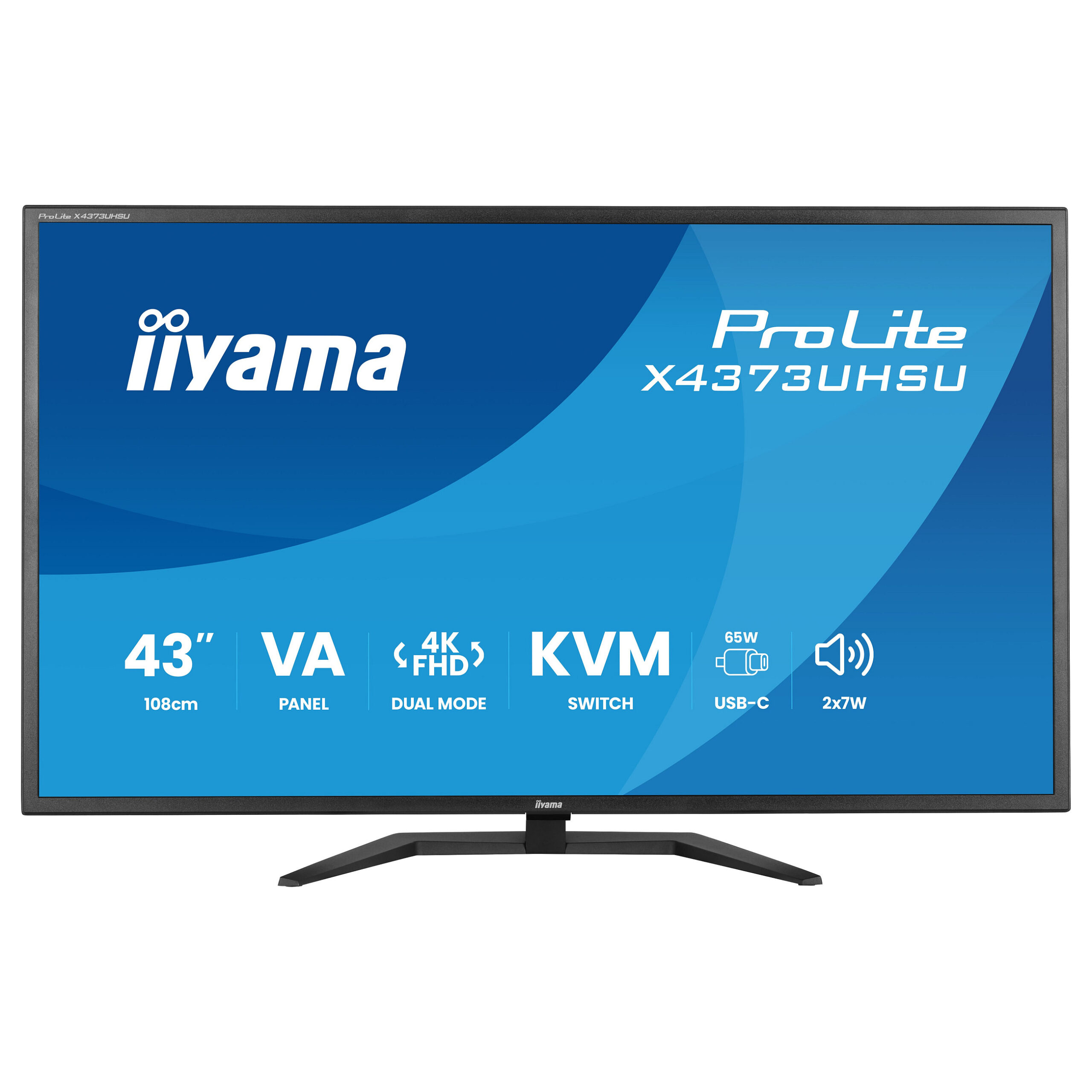 Monitor iiyama ProLite X4373UHSU-B2 / 43"/ 4K Ultra HD VA LED / 60Hz / 3ms / HDMI+DP - Zezë