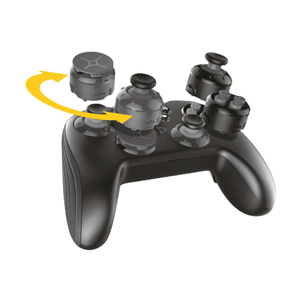 Kontroller për Nintendo Lexip X Steelplay Wireless Customizable Controller + 2 Cases - Zezë - Figura 2
