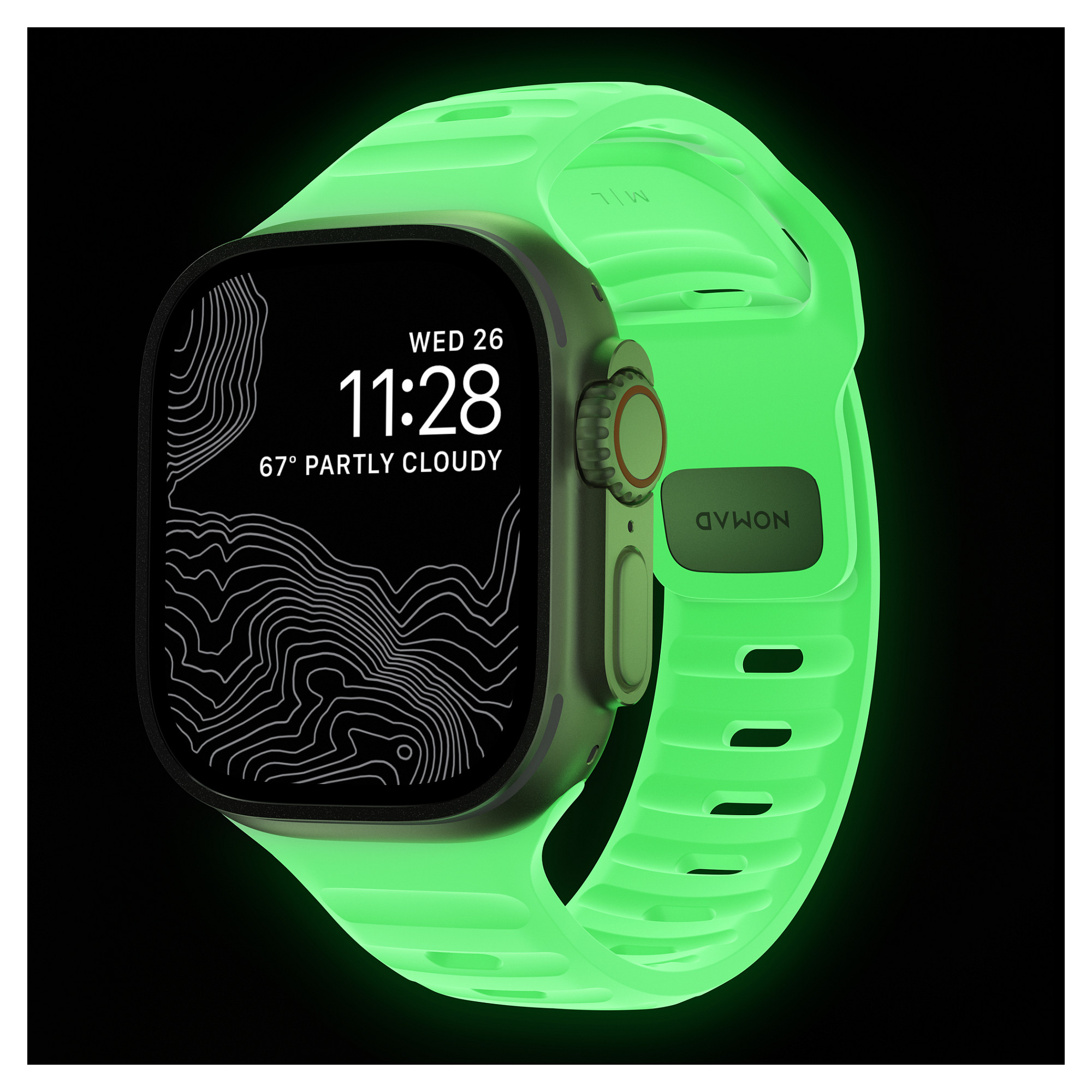 Rripa për ora Nomad Sport Band / 46mm/ 49mm - Gjelbër e hapur - Figura 2