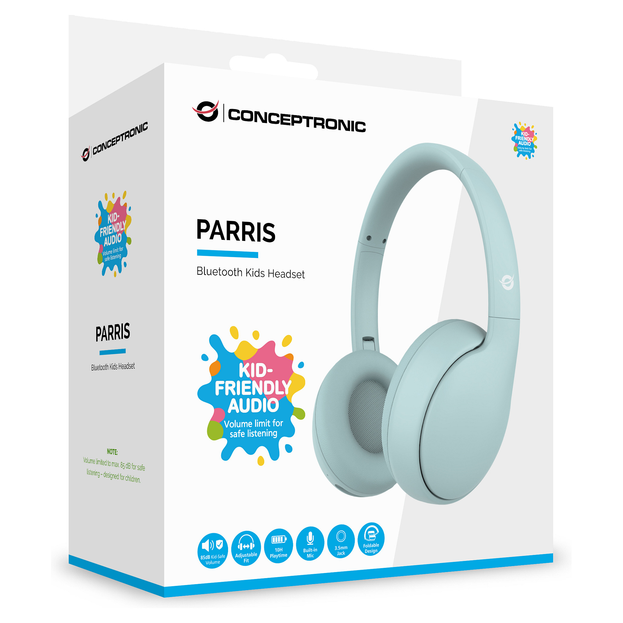 Kufje pa kabllo CONCEPTRONIC Kids Headset BT 6.0 with Microphone – Blu - Figura 4