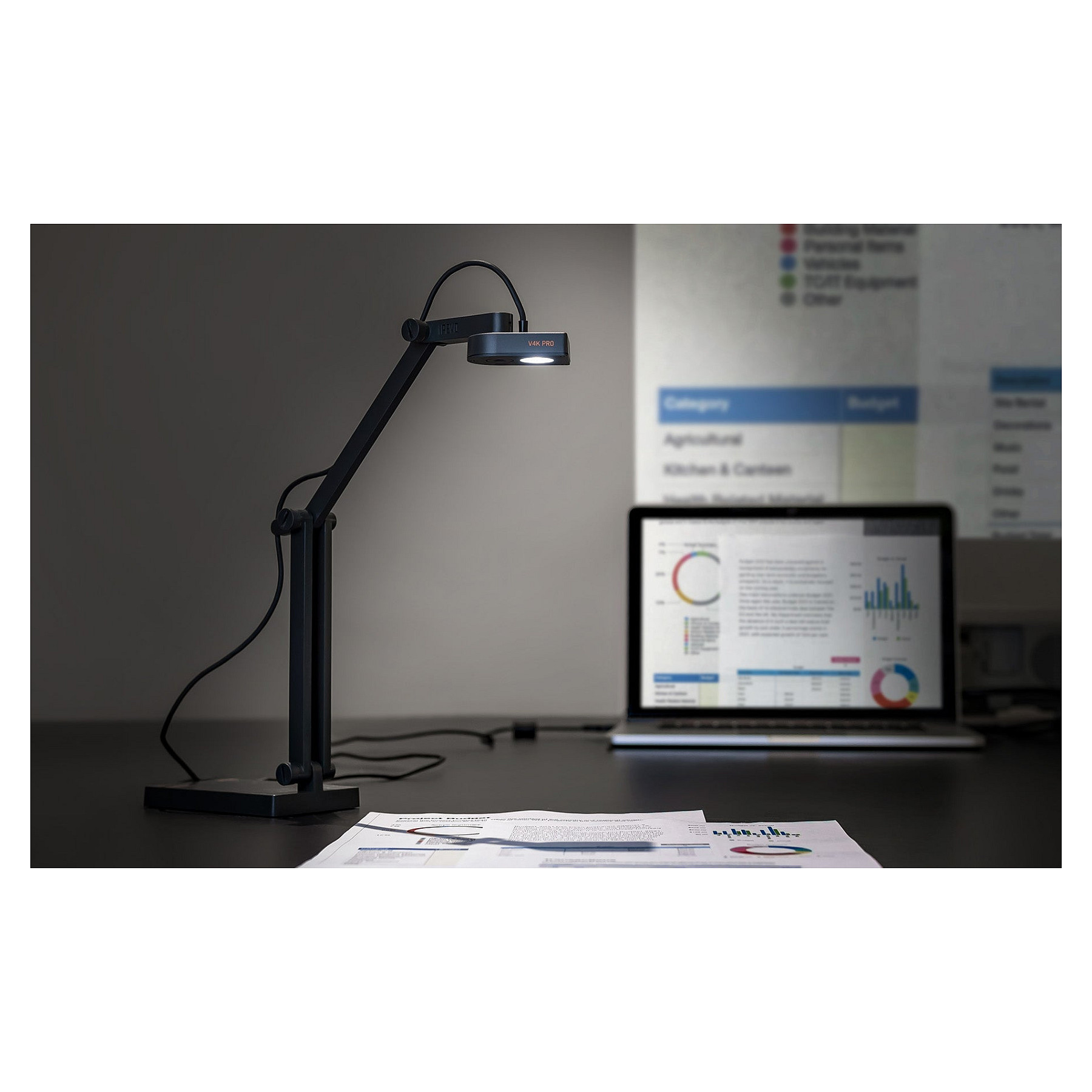 Kamerë Visualiser IPEVO V4K PRO 120 Ultra HD USB – Zezë - Figura 4