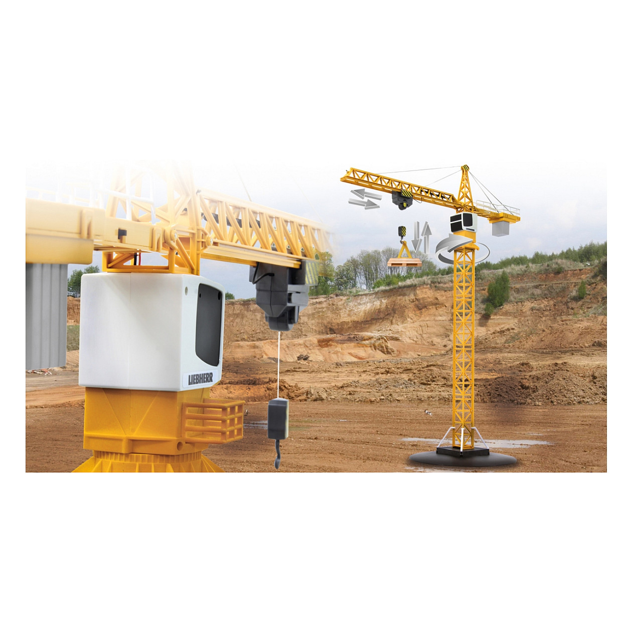 Lodër Jamara Liebherr Tower Crane 2.4G / 6+ - Verdhë - Figura 2