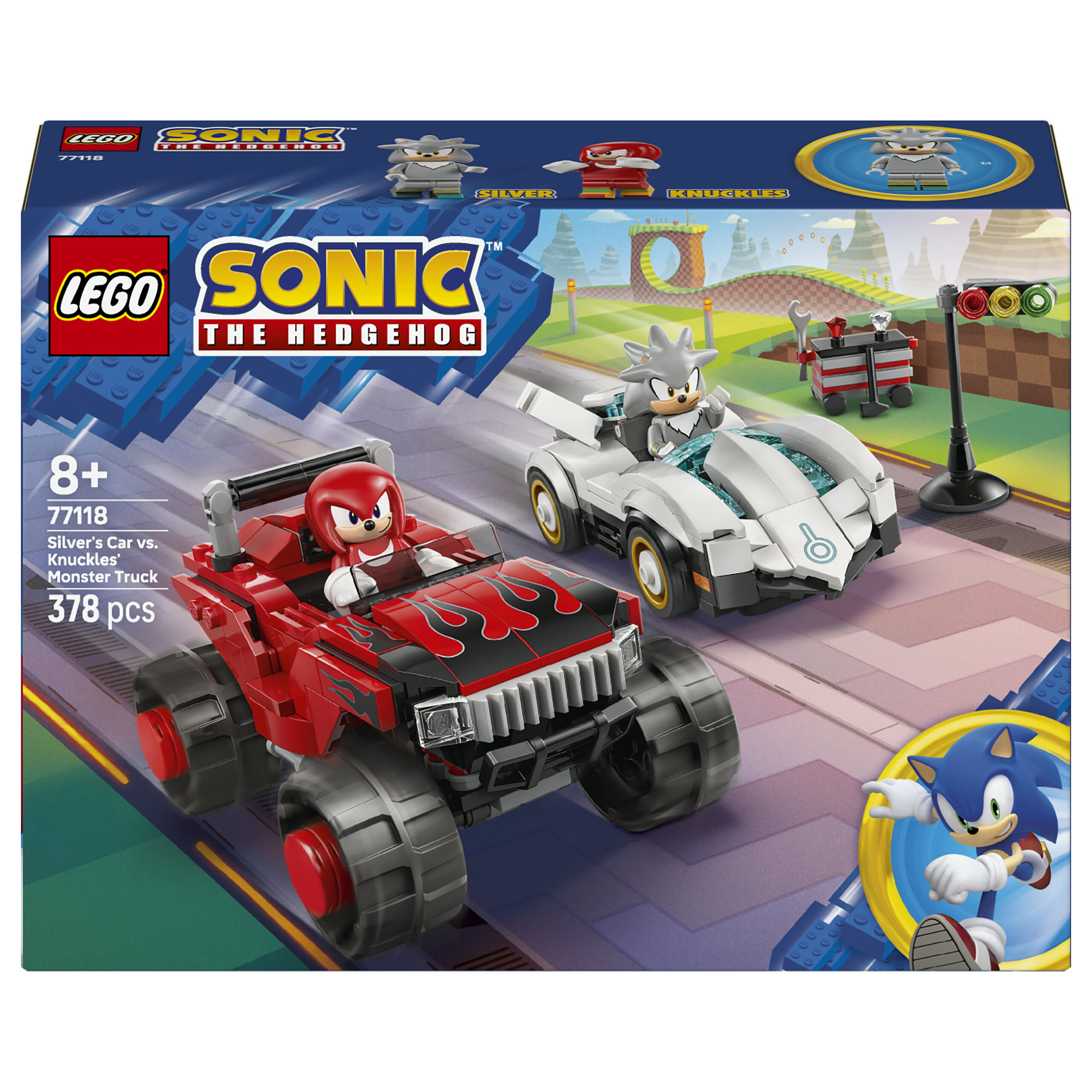 LEGO Silver's Car VS Knuckles' Monster Truck 77118