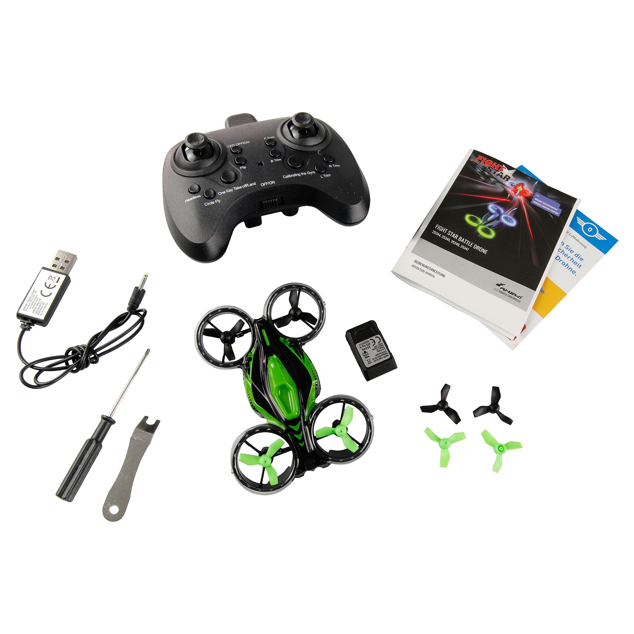 Lodër Dron RC Amewi FightStar Battle - Gjelbër/Zezë - Figura 3