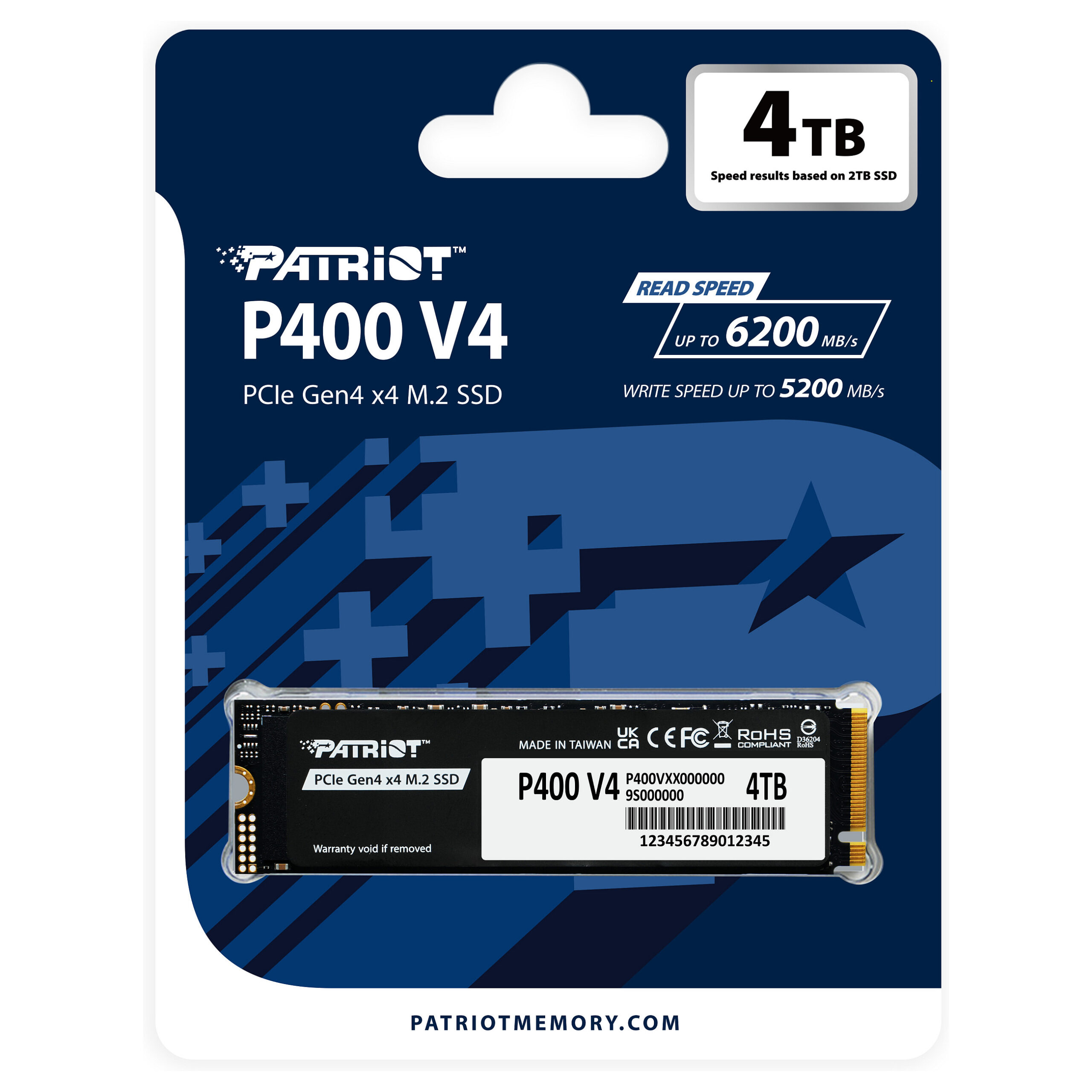 SSD të Brendshme Patriot P400 V4 / 4TB / M.2 2280 / PCIe 4.0 x4 / NVMe 2.0 - Figura 4