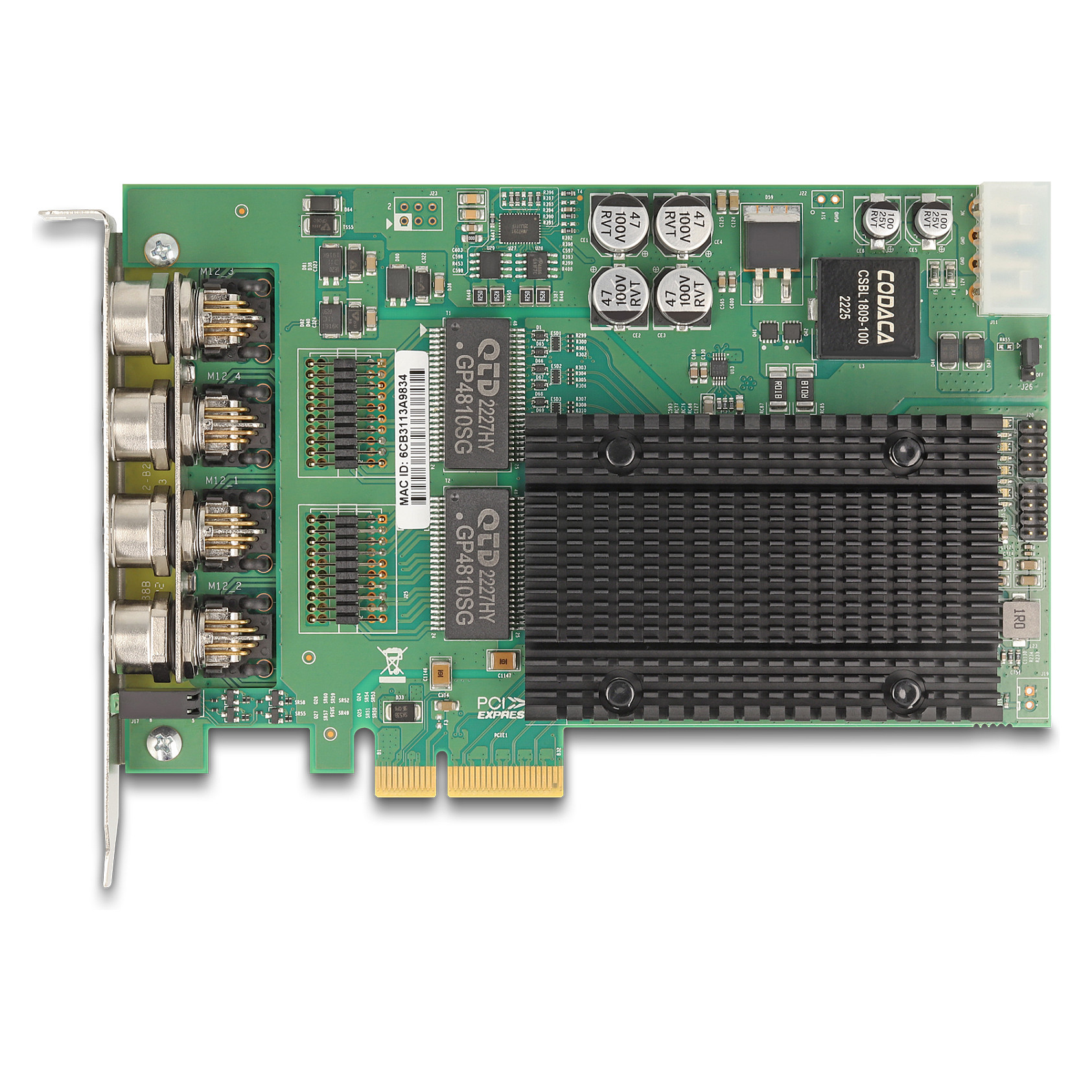 DeLOCK PCI Express x4 Gigabit 4-Port M12 PoE+ Network Card Intel i350 Industrial Ethernet Adapter - Figura 3