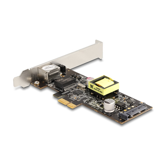DeLOCK PCI Express x1 2.5 Gigabit LAN Card Intel i225 1x RJ45 PoE+ Network Adapter
