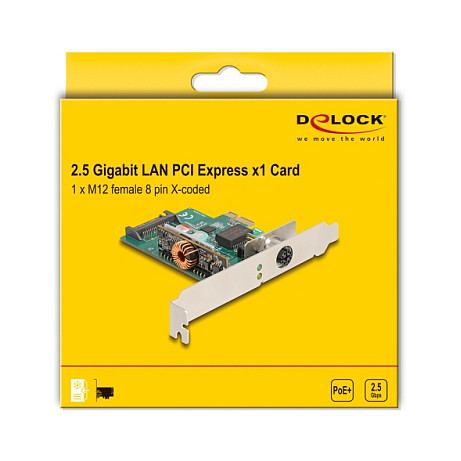DeLOCK PCI Express x1 2.5 Gigabit LAN Card M12 PoE+ Industrial Network Adapter RTL - Figura 4