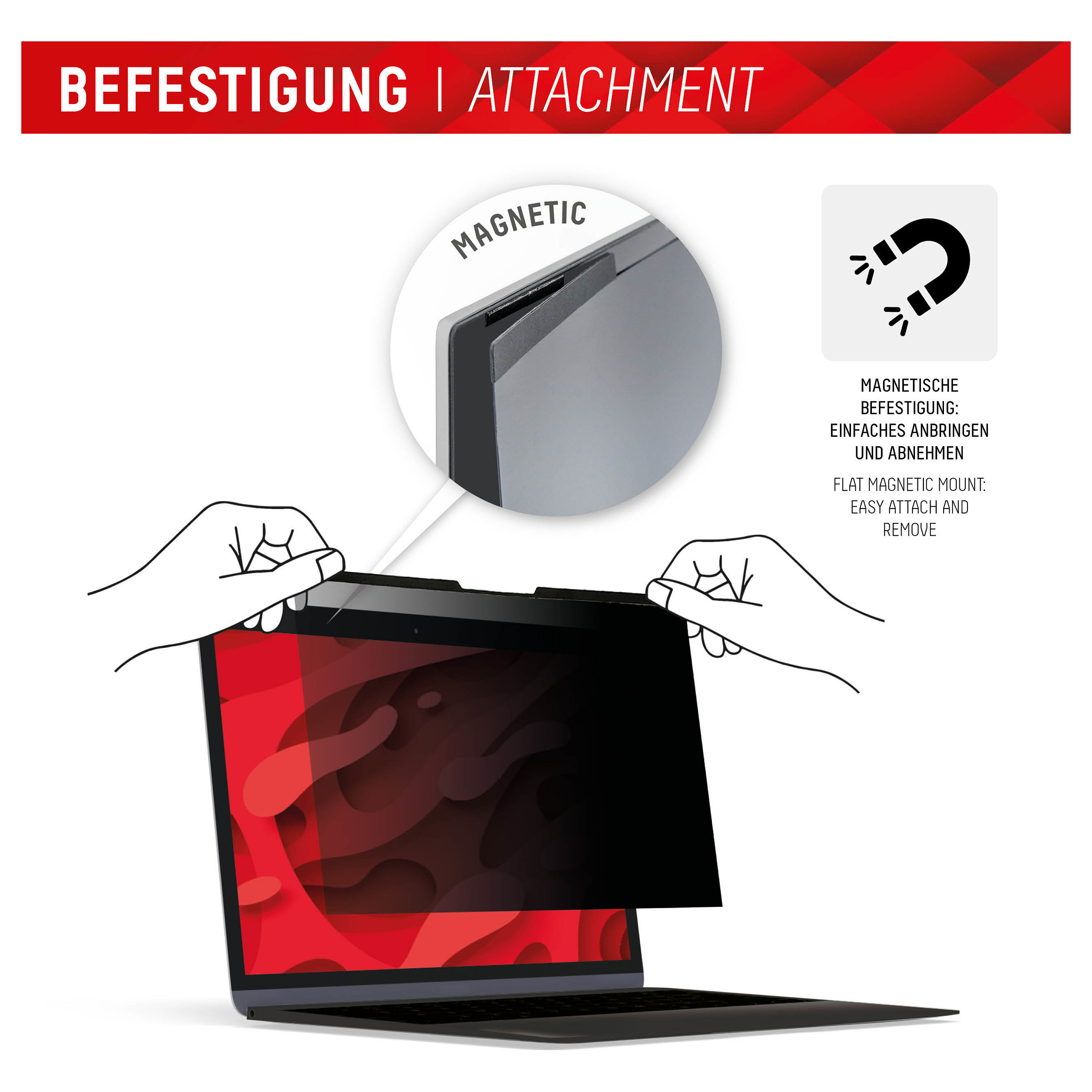 Filtër Privatësie DISPLEX Privacy Safe për Laptop 15.6” (16:9) - Zezë - Figura 4