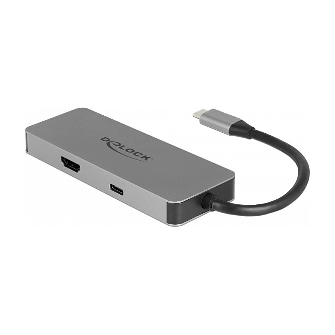 Docking Station DeLOCK 4K HDMI / 1xUSB-A / 1xUSB-C / 1xHDMI / SD / PD 2.0 – Gri - Figura 2