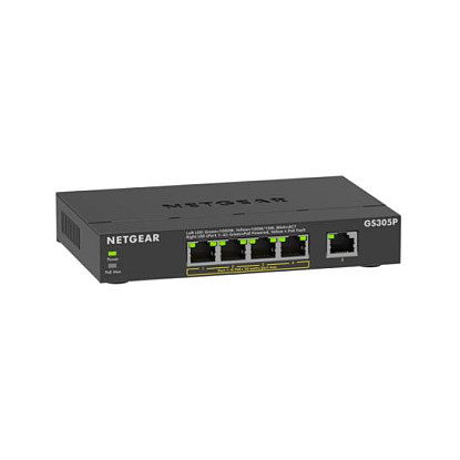 NETGEAR GS305P 5-Port Gigabit PoE+ Unmanaged Switch 63W (300 Series)