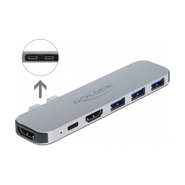 Docking Station për MacBook / 2xHDMI / 3xUSB-A / 1xUSB-C - Argjend - Figura 5