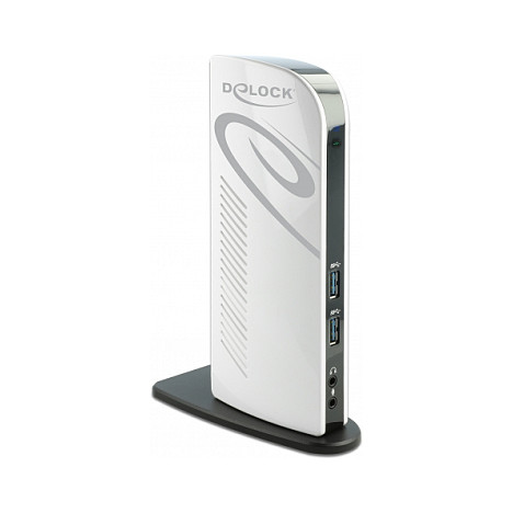 Docking Station DeLOCK / 2xHDMI / 2xUSB-A / 1xUSB-B / LAN / Audio - Bardhë