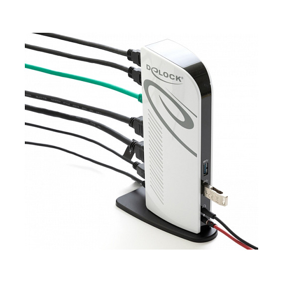 Docking Station DeLOCK / 2xHDMI / 2xUSB-A / 1xUSB-B / LAN / Audio - Bardhë - Figura 4