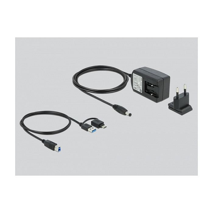 Docking Station DeLOCK / 2xHDMI / 2xUSB-A / 1xUSB-B / LAN / Audio - Bardhë - Figura 5