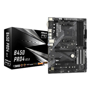 Pllakë Amë AMD AM4 ASROCK B450 PRO4 R2.0 / DDR4 / ATX / HDMI+DP+VGA