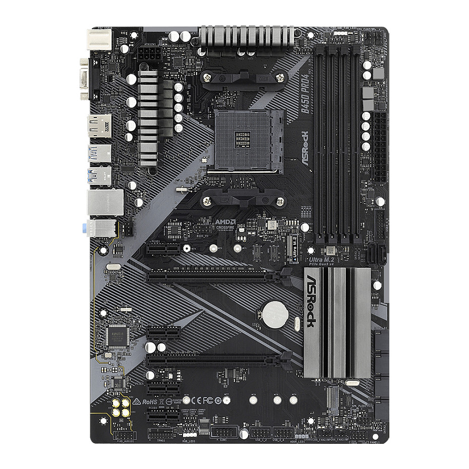 Pllakë Amë AMD AM4 ASROCK B450 PRO4 R2.0 / DDR4 / ATX / HDMI+DP+VGA - Figura 2