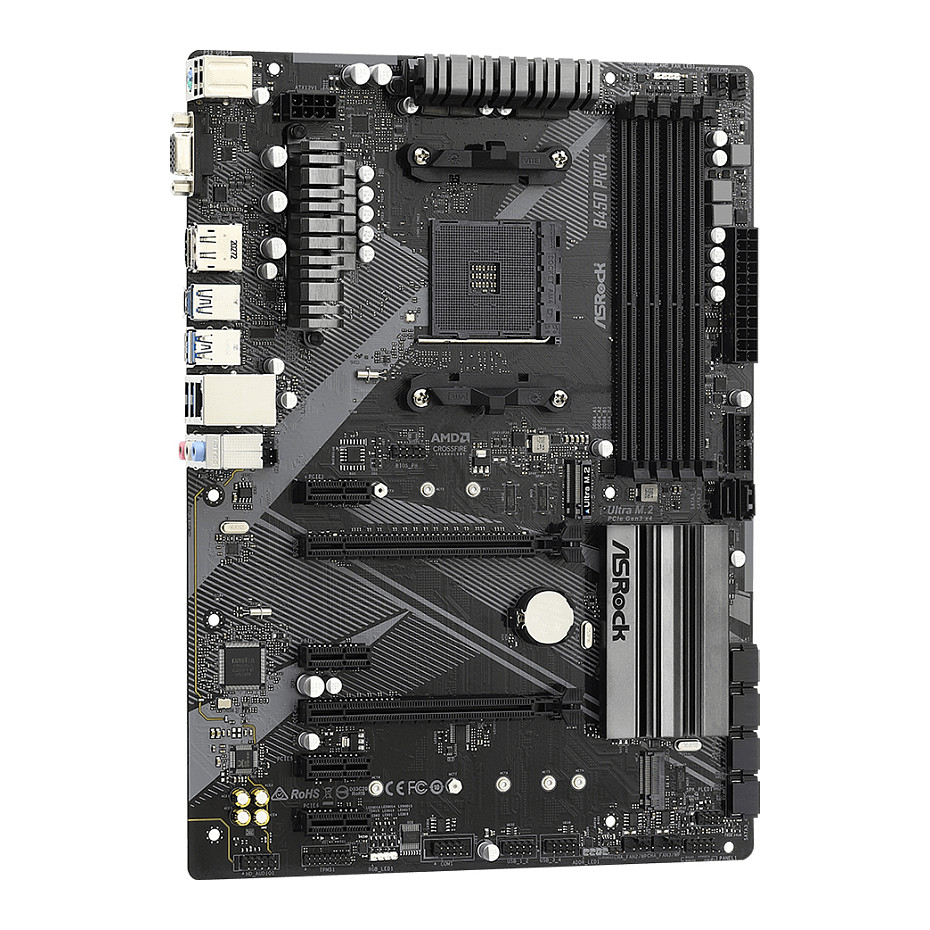 Pllakë Amë AMD AM4 ASROCK B450 PRO4 R2.0 / DDR4 / ATX / HDMI+DP+VGA - Figura 4