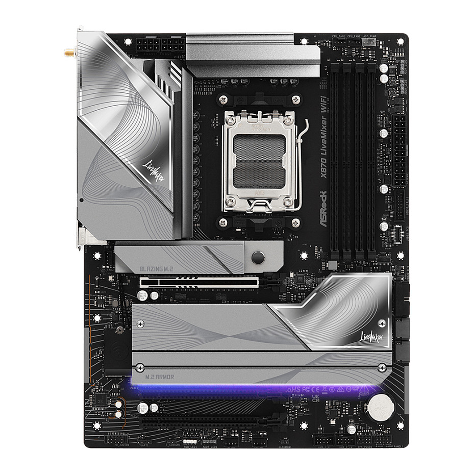 Pllakë Amë AMD AM5 ASRock X870 Livemixer WiFi / DDR5 / ATX / HDMI+USB-C - Figura 3
