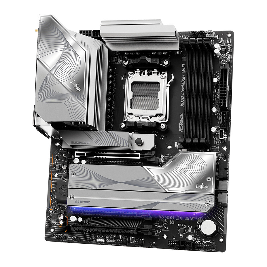 Pllakë Amë AMD AM5 ASRock X870 Livemixer WiFi / DDR5 / ATX / HDMI+USB-C - Figura 4