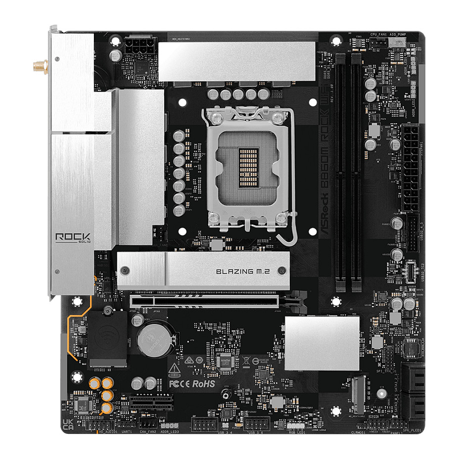 Pllakë Amë Intel ASRock B860M Rock WiFi / Chipset B860 / Socket 1851 / mATX / DDR5 / HDMI+DP - Figura 3