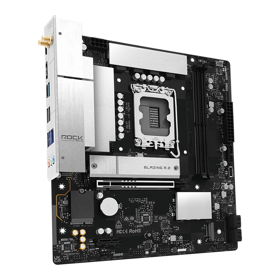 Pllakë Amë Intel ASRock B860M Rock WiFi / Chipset B860 / Socket 1851 / mATX / DDR5 / HDMI+DP - Figura 4