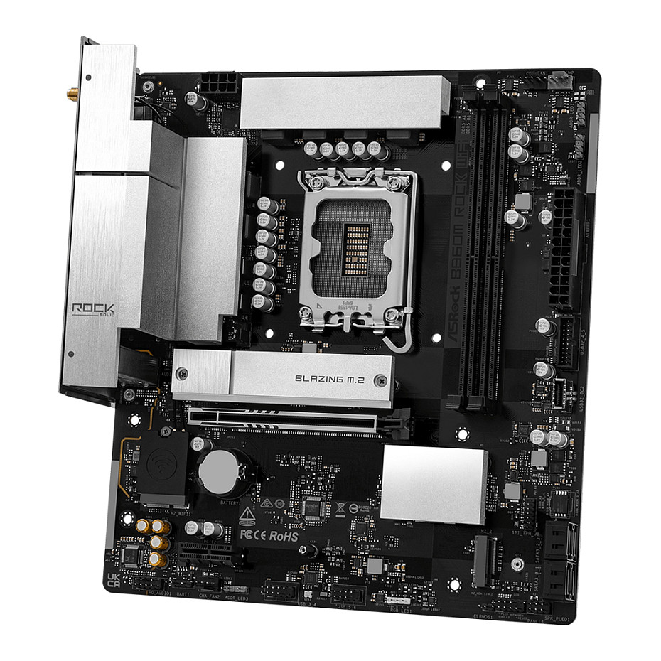 Pllakë Amë Intel ASRock B860M Rock WiFi / Chipset B860 / Socket 1851 / mATX / DDR5 / HDMI+DP - Figura 5
