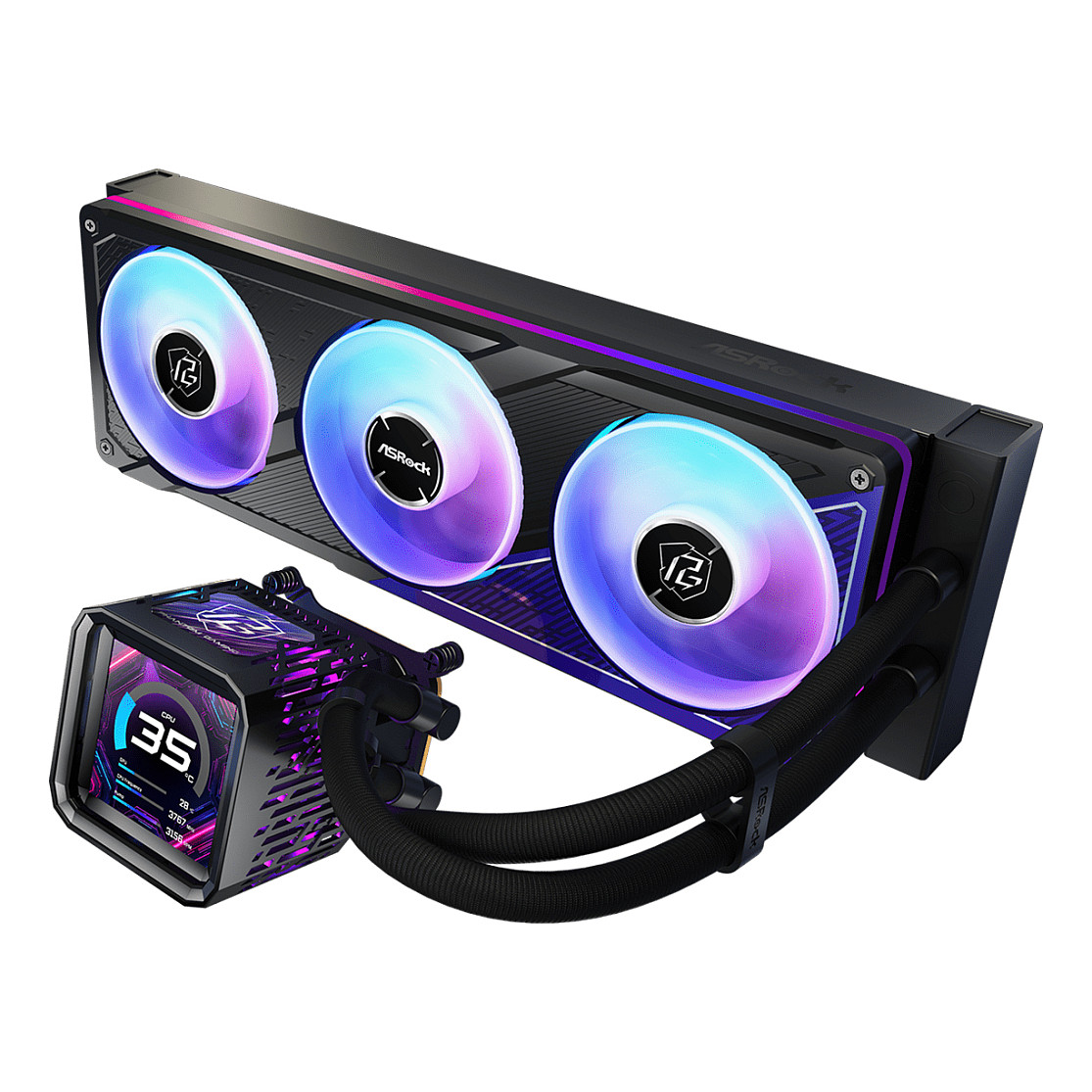 Ftohës për Procesor ASRock Phantom Gaming 360 LCD - Zezë - Figura 2