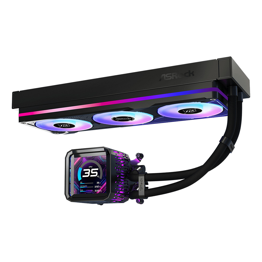 Ftohës për Procesor ASRock Phantom Gaming 360 LCD - Zezë - Figura 4