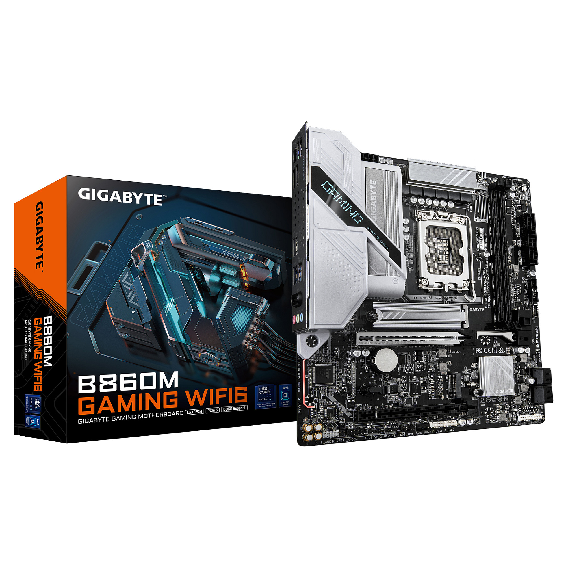 Pllakë Amë Intel Gigabyte B860M GAMING Wi‑Fi 6 / LGA 1851 / DDR5 / HDMI+DP