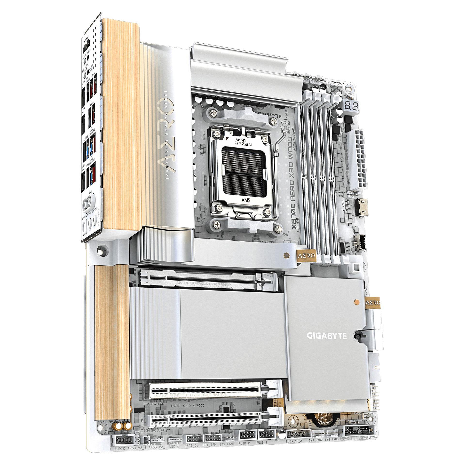 Pllakë Amë AMD AM5 Gigabyte X870E AERO X3D WOOD / DDR5 / ATX / HDMI+DP - Figura 3