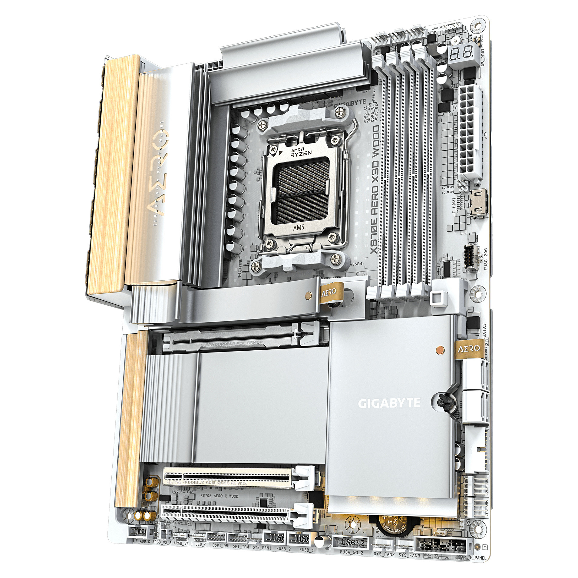 Pllakë Amë AMD AM5 Gigabyte X870E AERO X3D WOOD / DDR5 / ATX / HDMI+DP - Figura 4