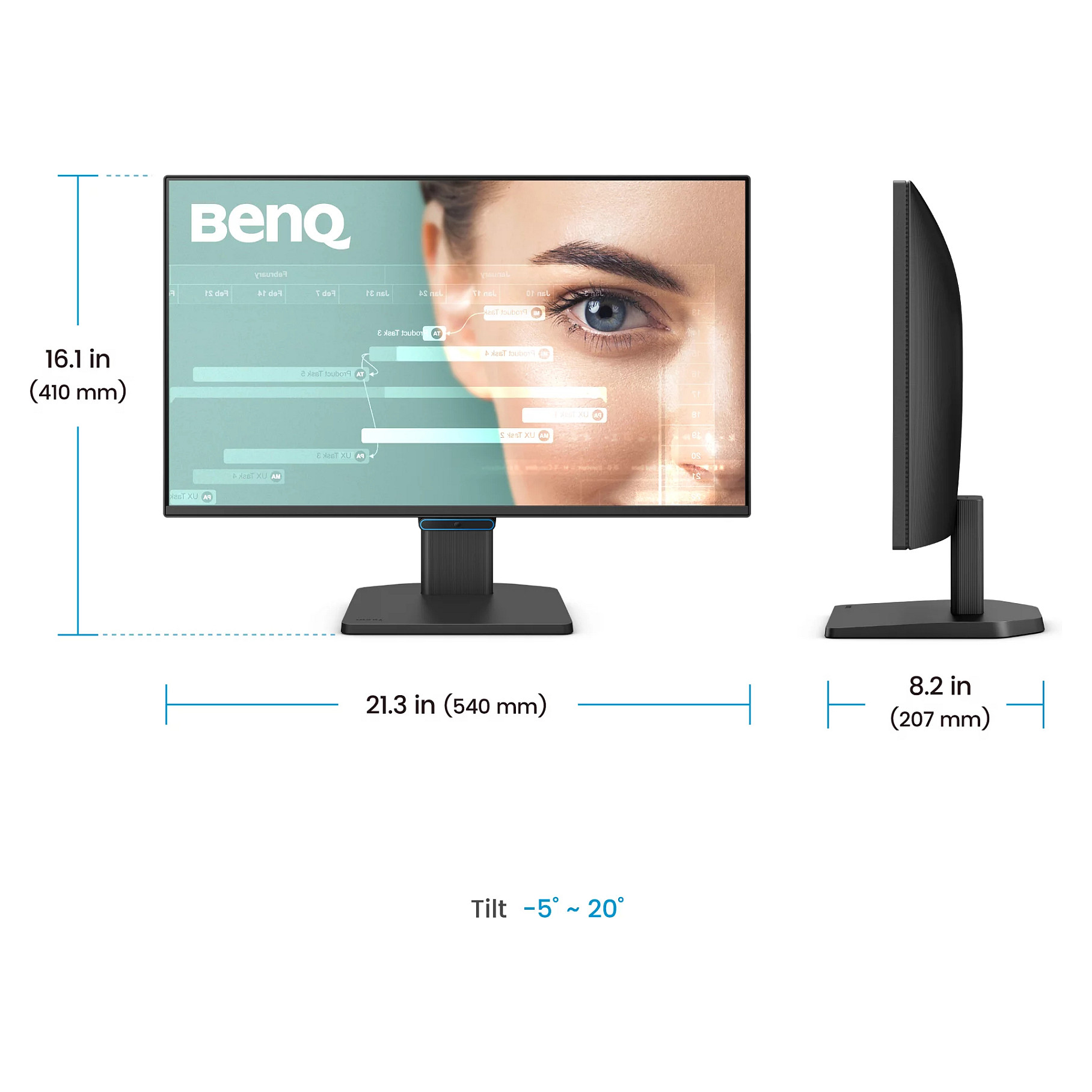 Monitor BenQ GW2490C / 23,8"/ Full HD IPS / 144Hz / 5ms / HDMI+USB+DP - Zezë - Figura 4