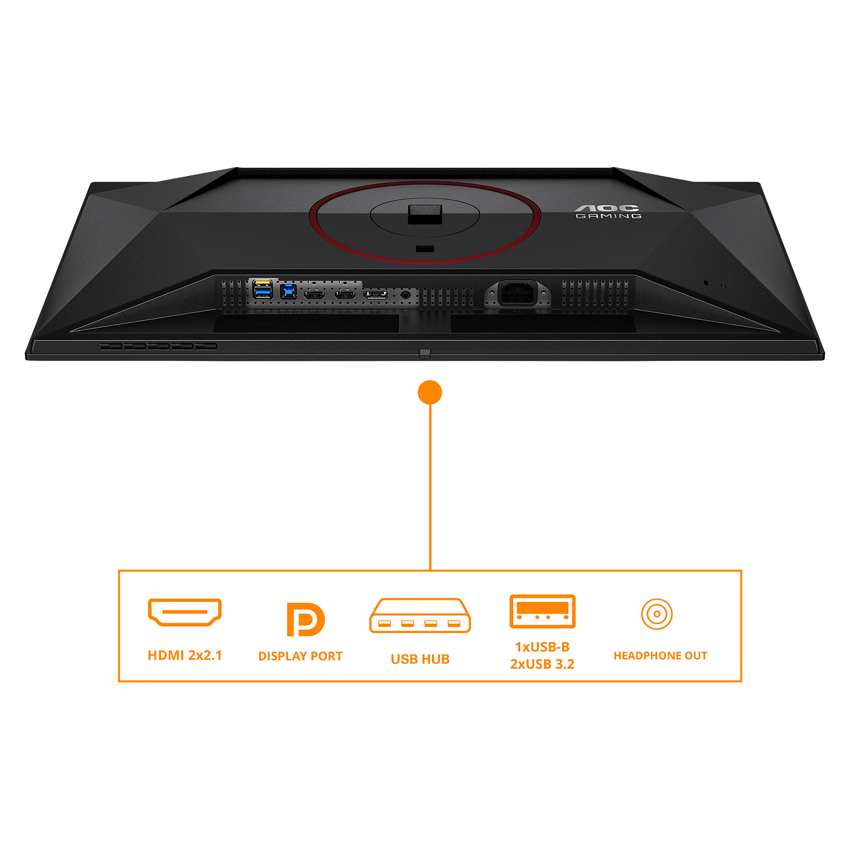 Monitor Gaming AOC Q27G4SDR / 26.5"/ Quad HD QD-OLED OLED / 360Hz / 0.03ms / USB+HDMI+DP - Zezë/Kuqe - Figura 4