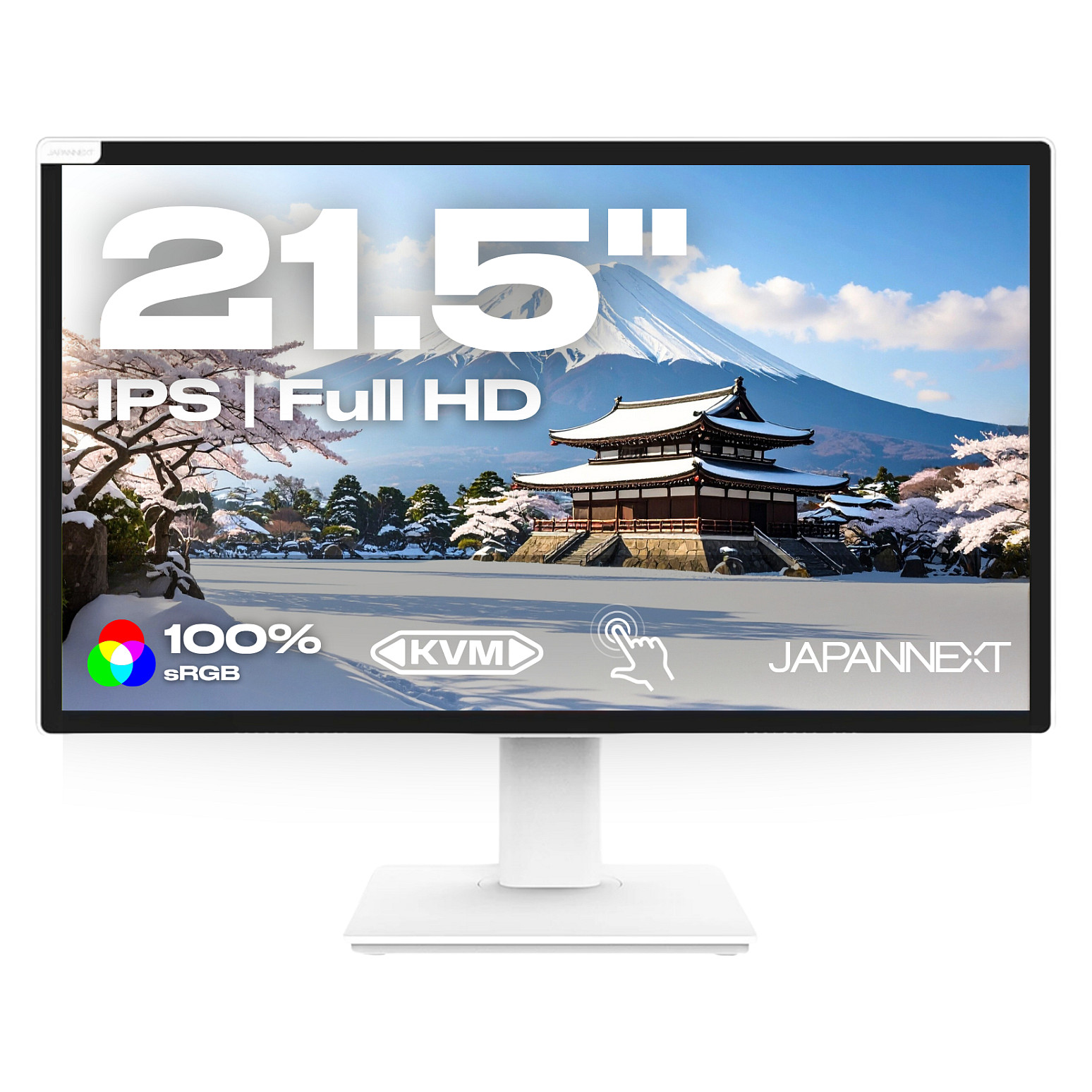 Monitor JapanNext JN-IPS2152FHDR-T / 21,5"/ Full HD IPS LED Touch / 75Hz / 8ms / HDMI+DP - Bardhë - Figura 2
