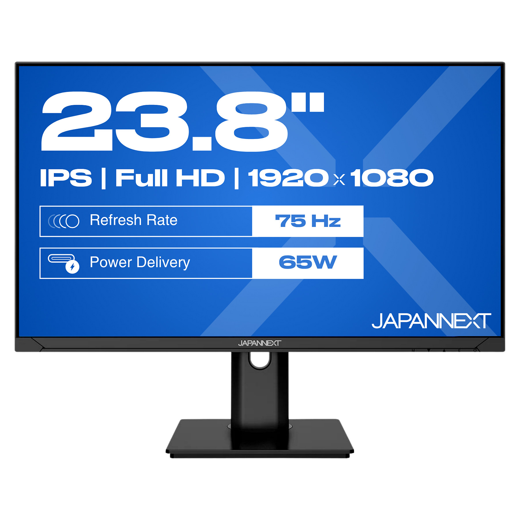 Monitor JapanNext JN-IPS238FHDR-C65W-HSP / 23,8"/ Full HD IPS LED / 75Hz / 14ms / HDMI+DP - Zezë