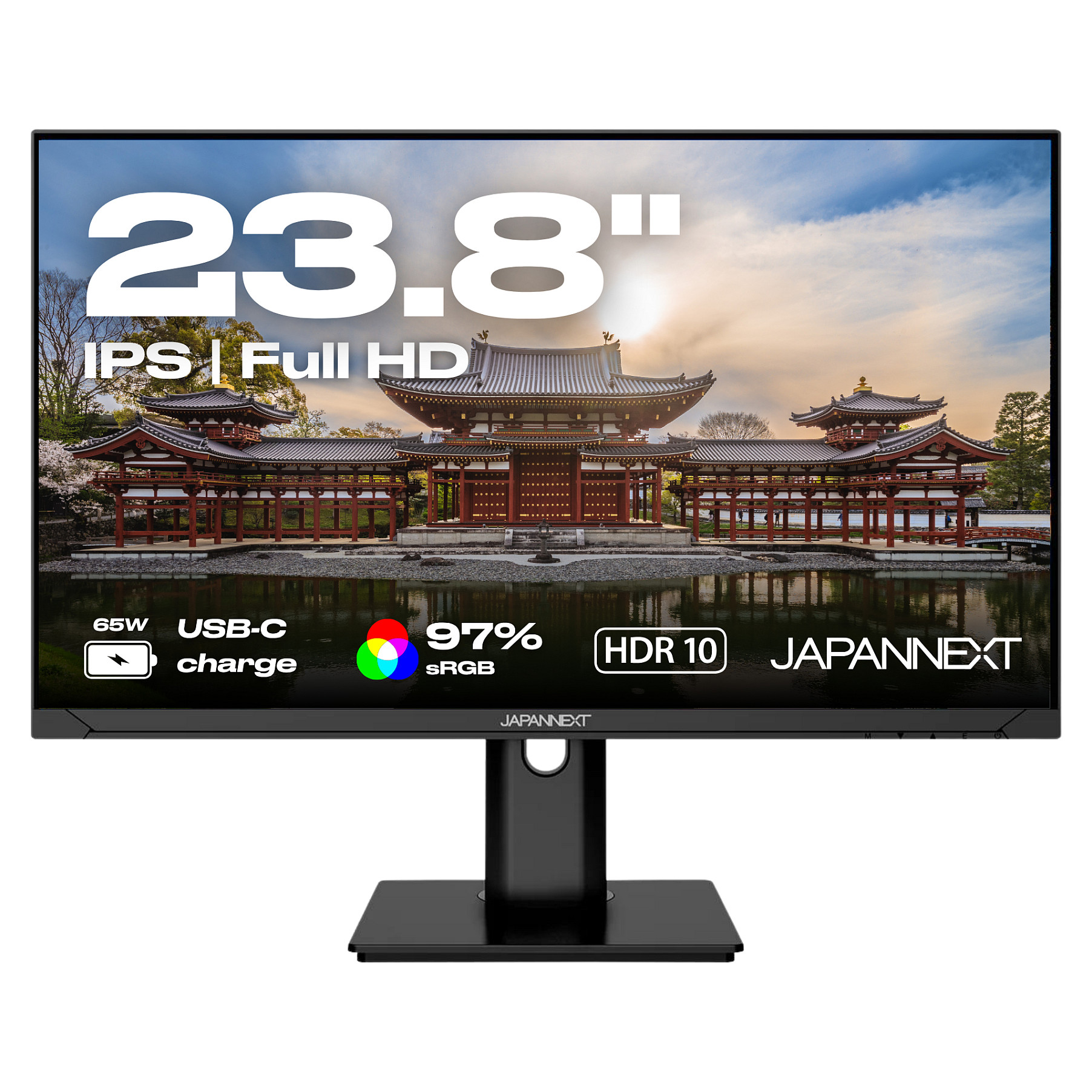 Monitor JapanNext JN-IPS238FHDR-C65W-HSP / 23,8"/ Full HD IPS LED / 75Hz / 14ms / HDMI+DP - Zezë - Figura 5