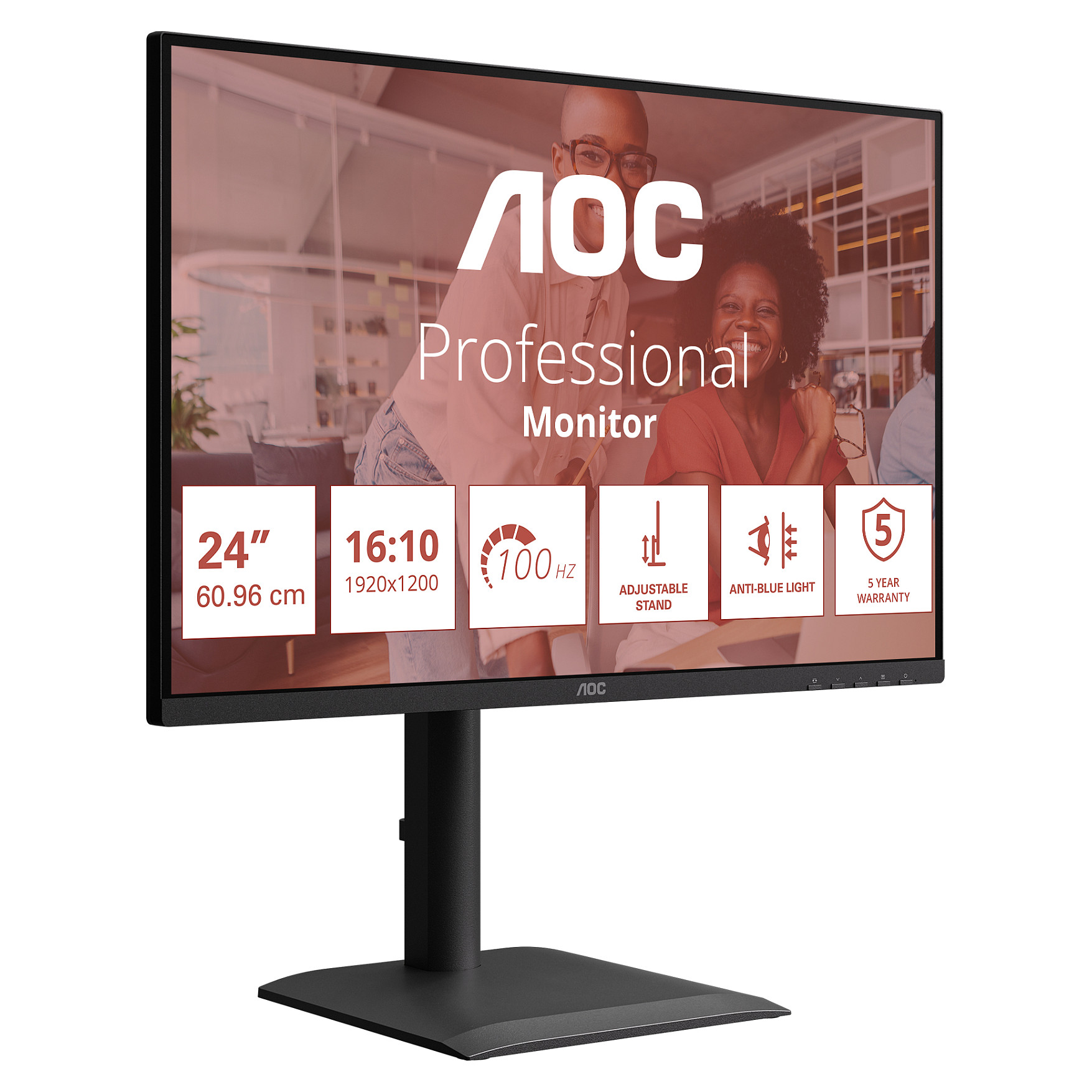 Monitor AOC X24E4U / 24"/ Full HD IPS LED / 100Hz / 4ms / HDMI+VGA+USB+DP - Zezë - Figura 3