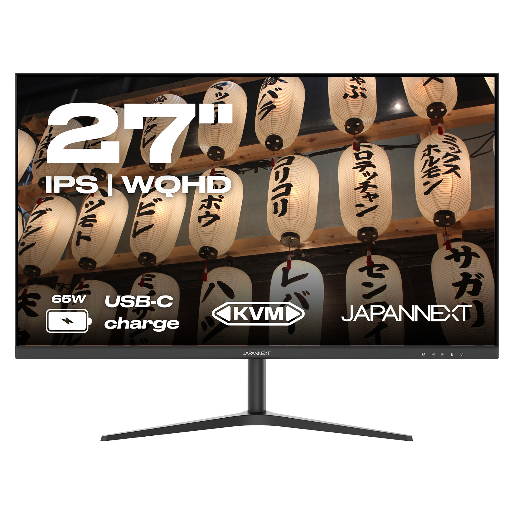 Monitor JapanNext JN-IPS27WQHDR-C65W / 27"/ Wide Quad HD IPS LCD / 75Hz / 5ms / HDMI+DP - Zezë
