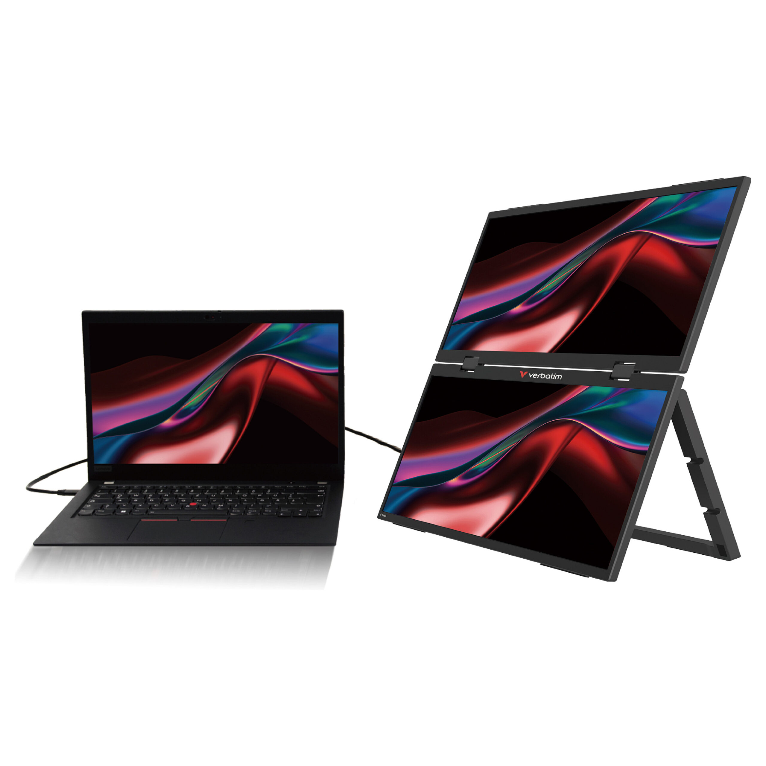Monitor Verbatim Portable Dual / 15.6"/ Full HD IPS / LCD / 60Hz / 10ms / HDMI+USB - Zezë - Figura 5