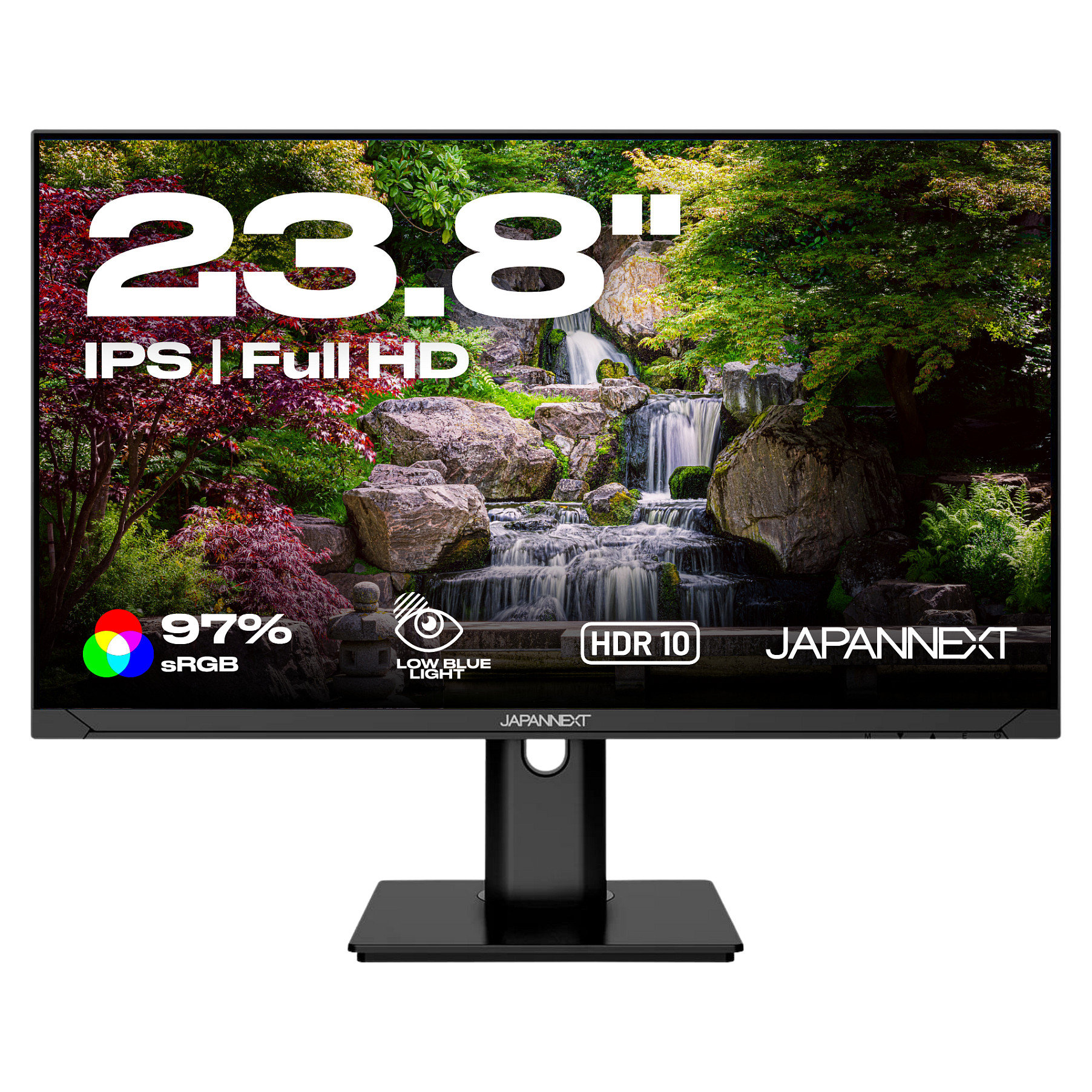 Monitor JapanNext / 23.8"/ Full HD IPS / LCD / 75Hz / 14ms / HDMI+VGA - Zezë - Figura 2