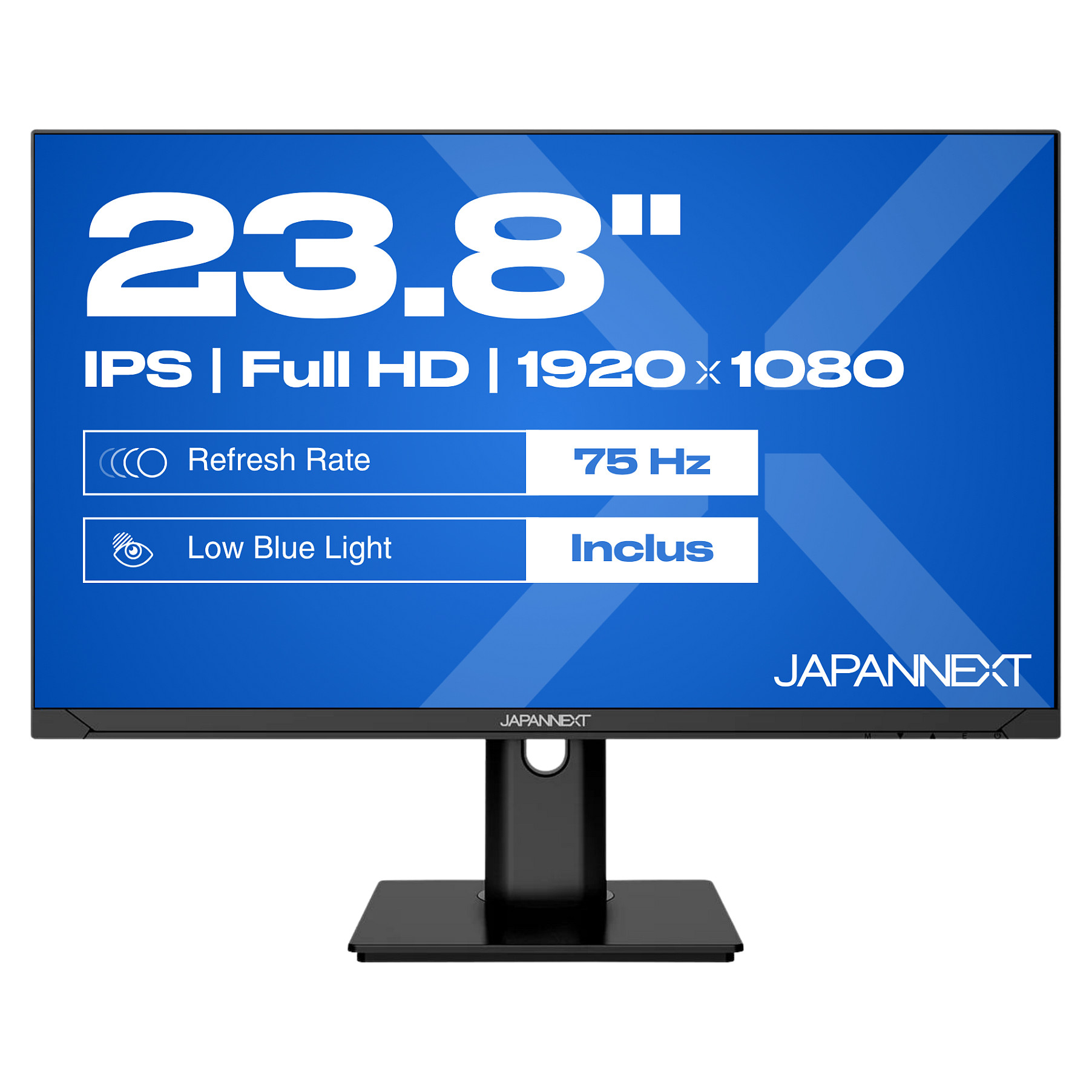 Monitor JapanNext / 23.8"/ Full HD IPS / LCD / 75Hz / 14ms / HDMI+VGA - Zezë - Figura 3