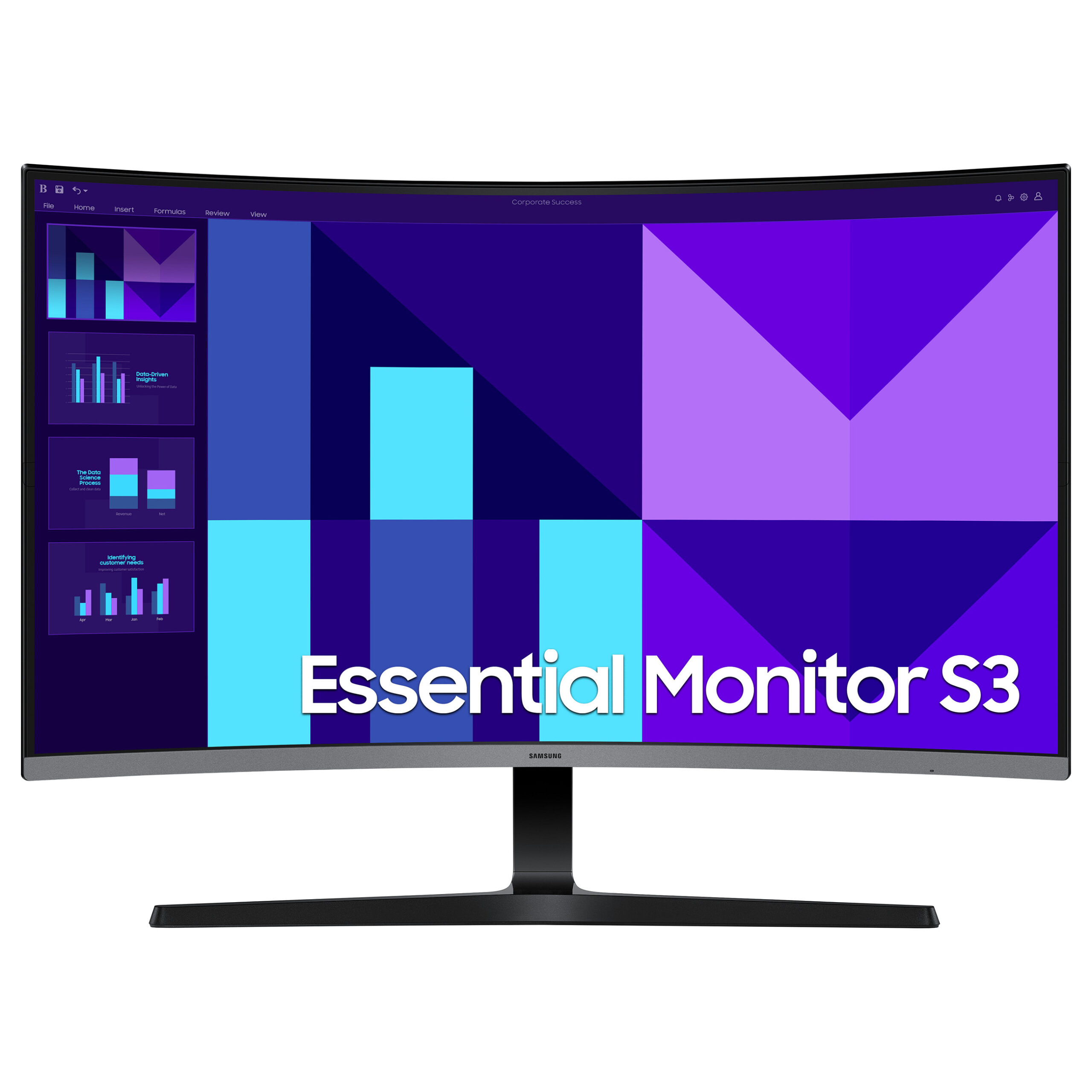 Monitor Samsung S39GD / 32"/ Full HD VA / LCD / Curved / 100Hz / 4ms / HDMI+VGA - Zezë - Figura 2
