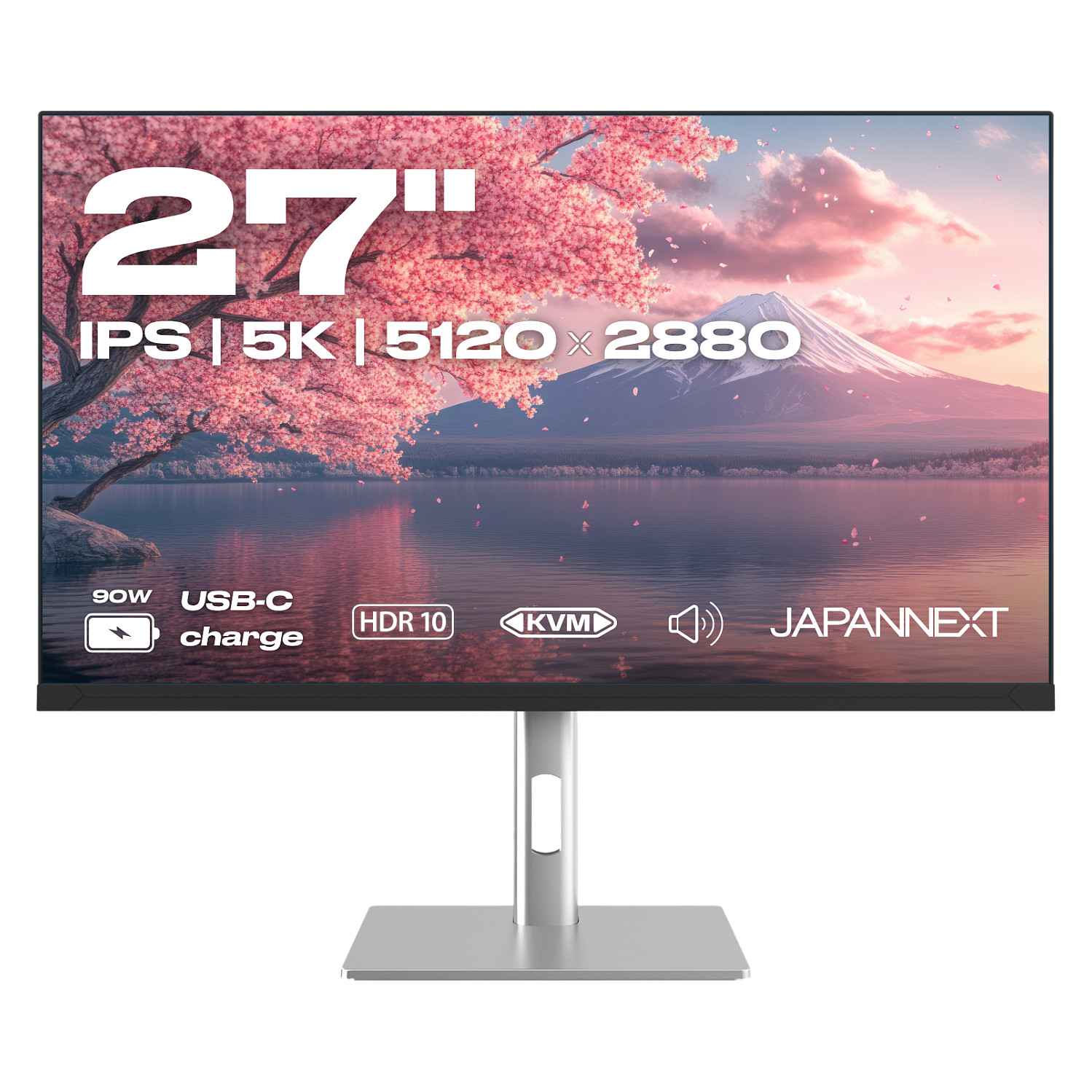 Monitor JapanNext / 27"/ 5K Ultra HD IPS / LED / 60Hz / 8ms / HDMI+USB+DP - Argjend - Figura 2