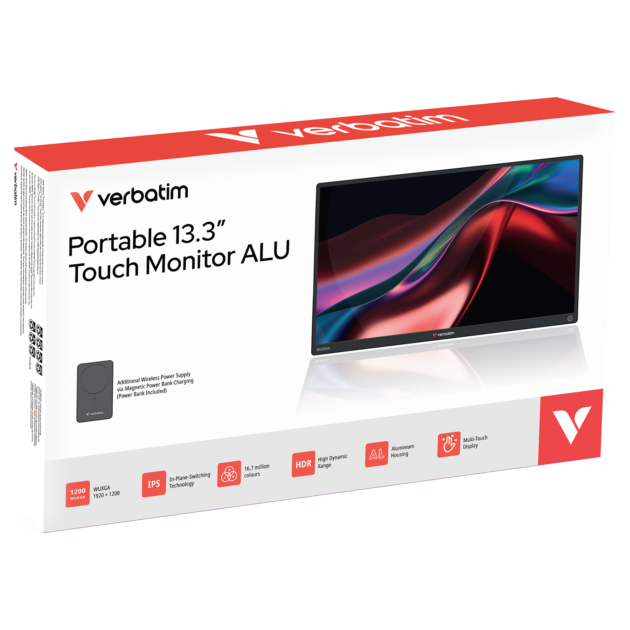 Monitor Verbatim Portable / 13.3"/ WUXGA IPS Touch / 6ms / HDMI+USB - Zezë - Figura 4