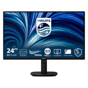 Monitor Philips 24B2N2200 / 23.8"/ Full HD IPS LCD / 120Hz / 4ms / VGA+HDMI+DP - Zezë